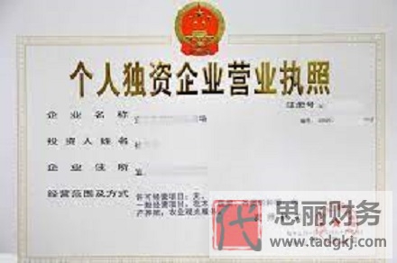 個(gè)人獨(dú)資企業(yè)營(yíng)業(yè)執(zhí)照樣本