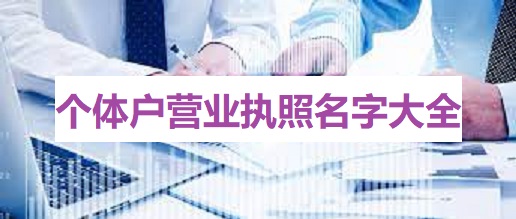 個體戶營業(yè)執(zhí)照名字大全