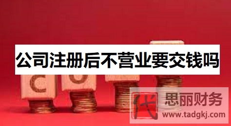 公司注冊(cè)后不營(yíng)業(yè)要交錢嗎？