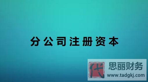 分公司注冊資本填多少？是否有注冊資本？