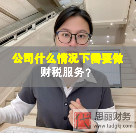公司什么情況下需要做財(cái)稅服務(wù)？
