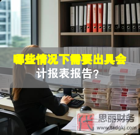 哪些情況下需要出具會計報表報告？