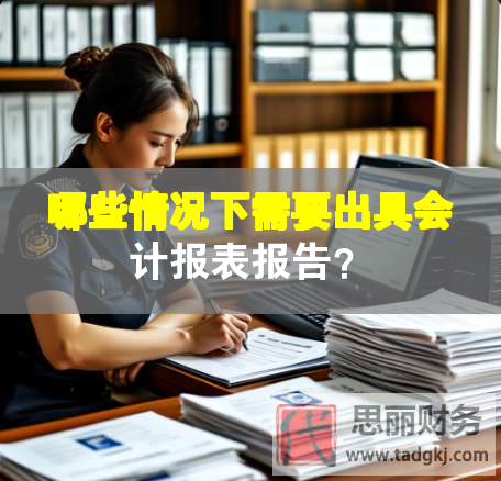 哪些情況下需要出具會計報表報告？